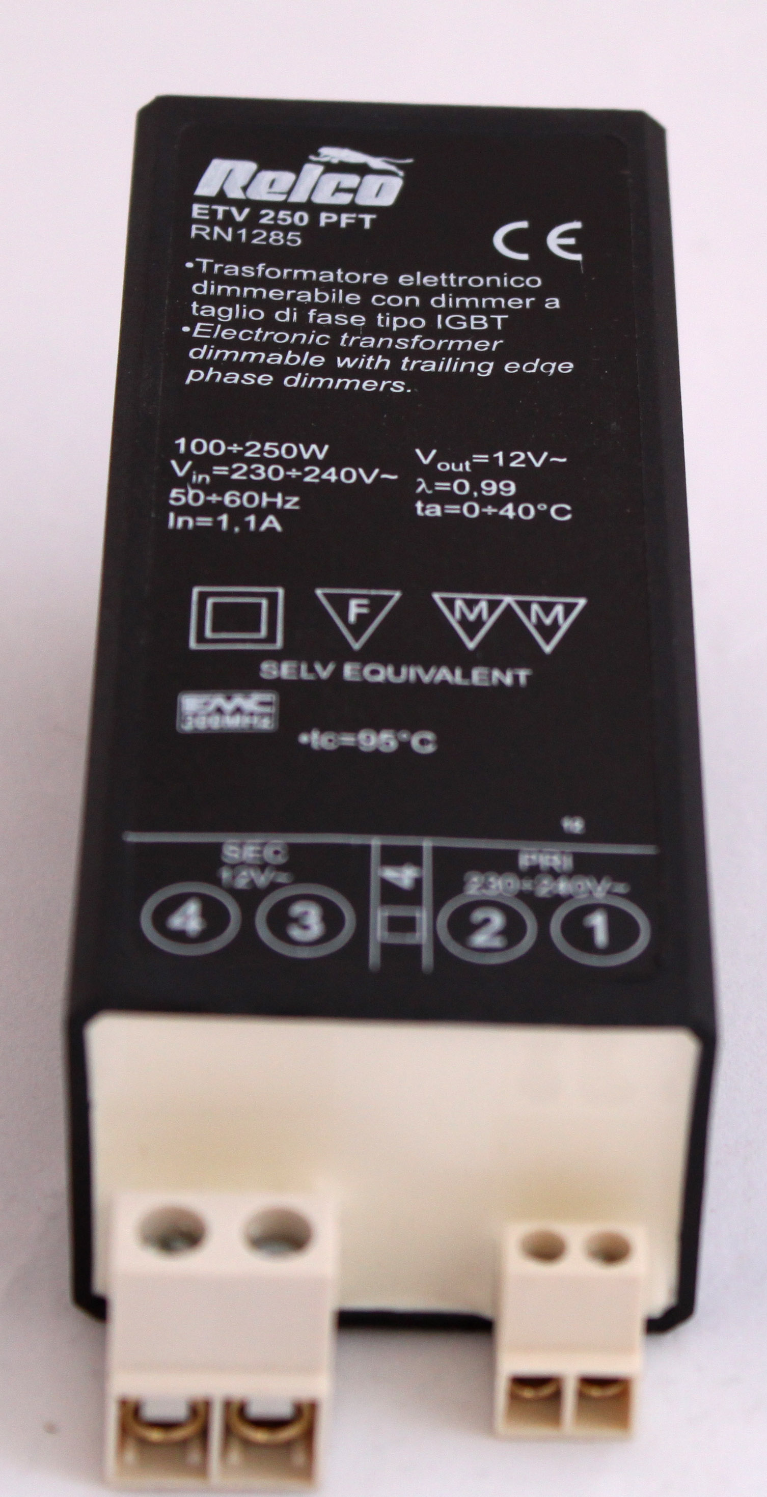 Elektronischer Transformator TCI EF70 Trafo Dimmbar 20-70 Watt 12 Volt 300mA Dimmable Weiß Weiss